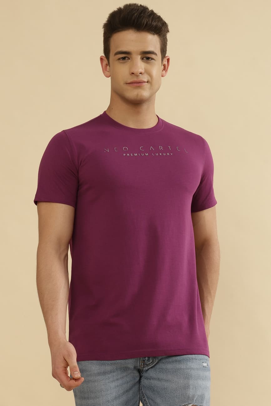 Jericho Single Jersey 100% Cotton T-Shirt – Purple