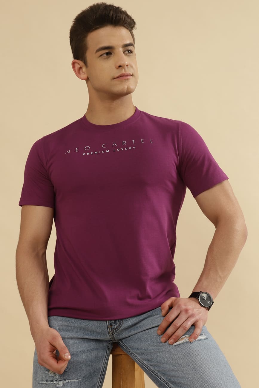 Jericho Single Jersey 100% Cotton T-Shirt – Purple