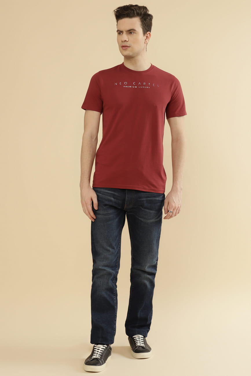 Jericho Single Jersey 100% Cotton T-Shirt – Roof Red