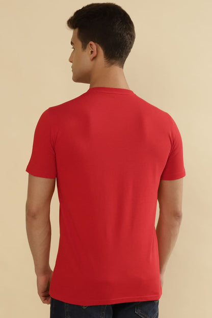 JUSTIN Single Jersey 100% Cotton T-Shirt – Classic Red