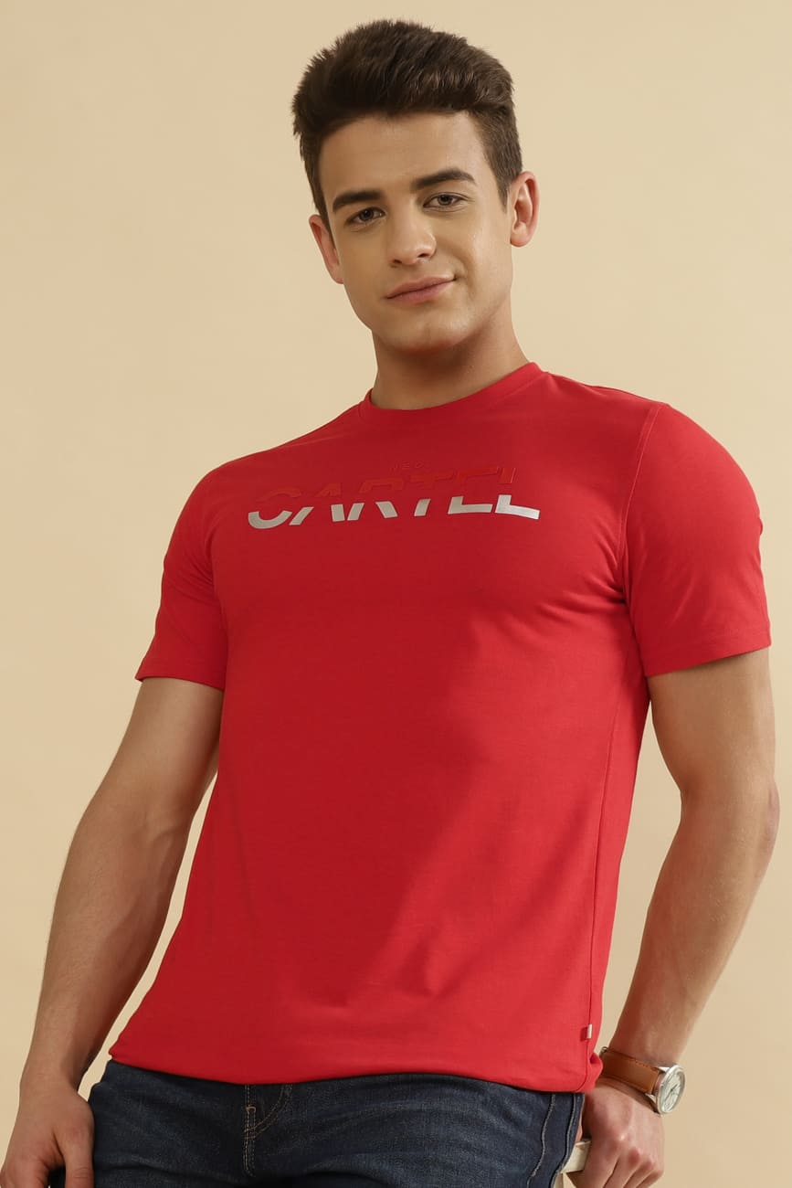 JUSTIN Single Jersey 100% Cotton T-Shirt – Classic Red