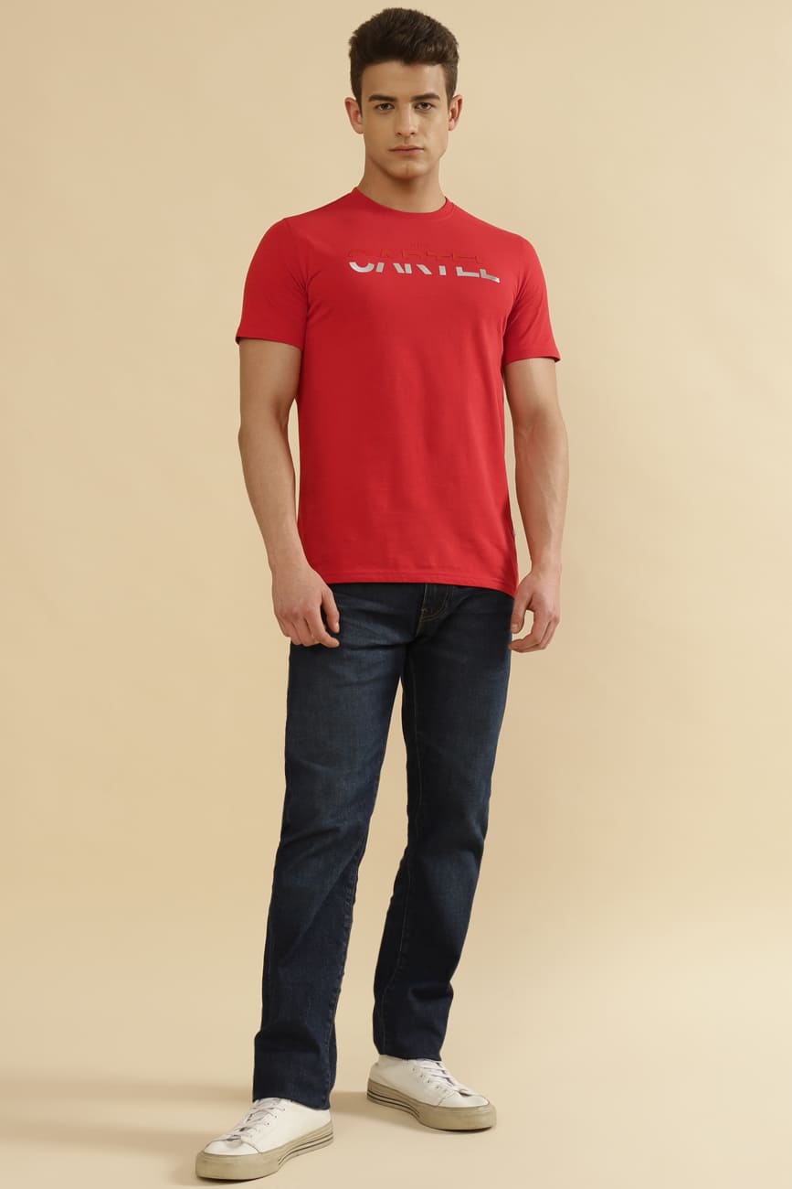 JUSTIN Single Jersey 100% Cotton T-Shirt – Classic Red