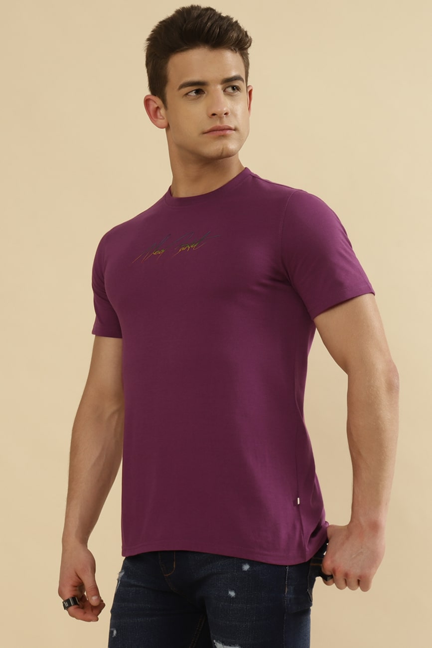 BULLSEYE Single Jersey 100% Cotton T-Shirt – Purple