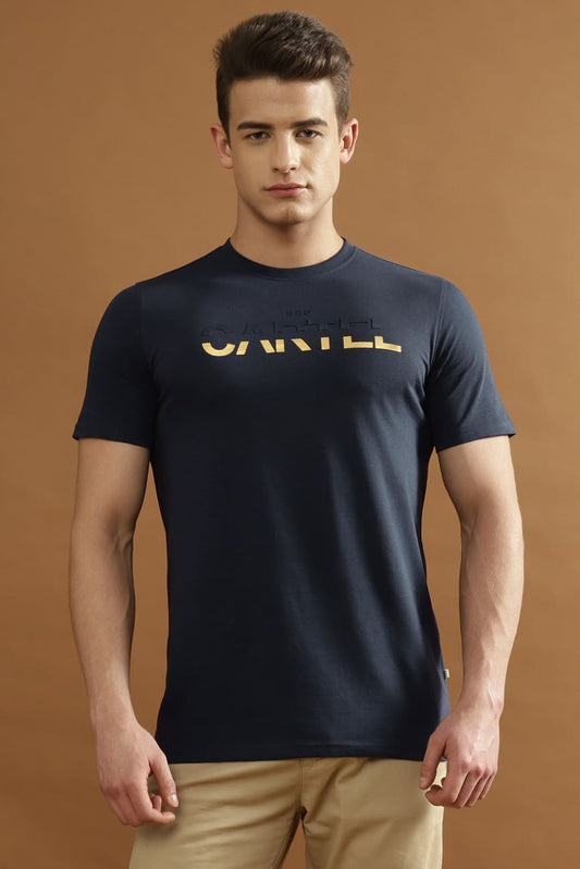 JUSTIN Single Jersey 100% Cotton T-Shirt – Navy