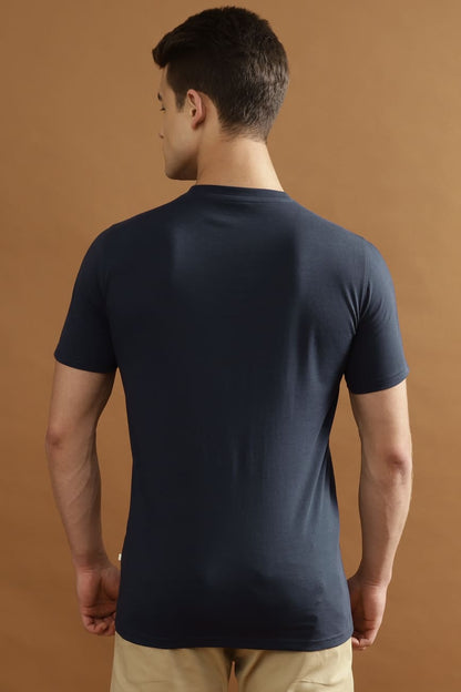 JUSTIN Single Jersey 100% Cotton T-Shirt – Navy