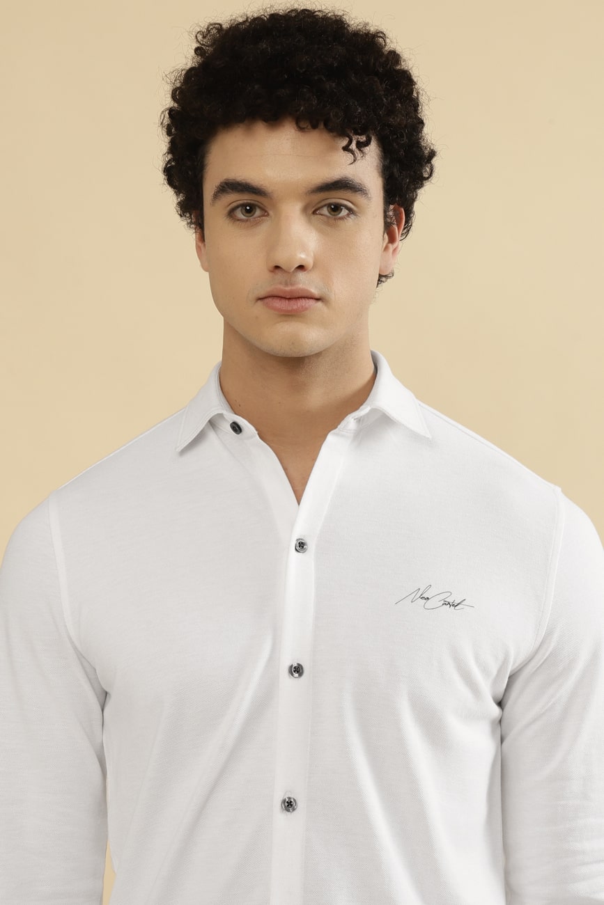 BOLT Pique 60% COTTON – White