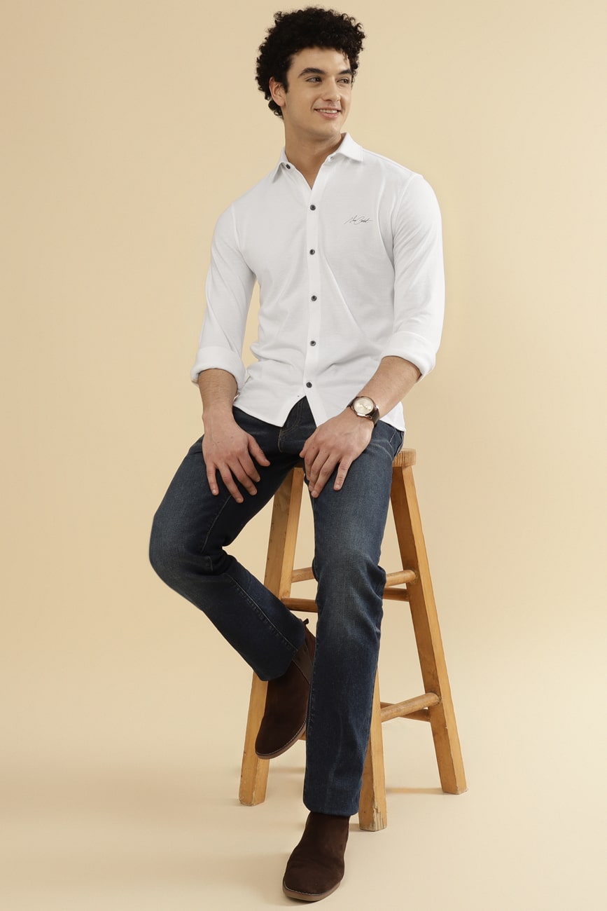BOLT Pique 60% COTTON – White