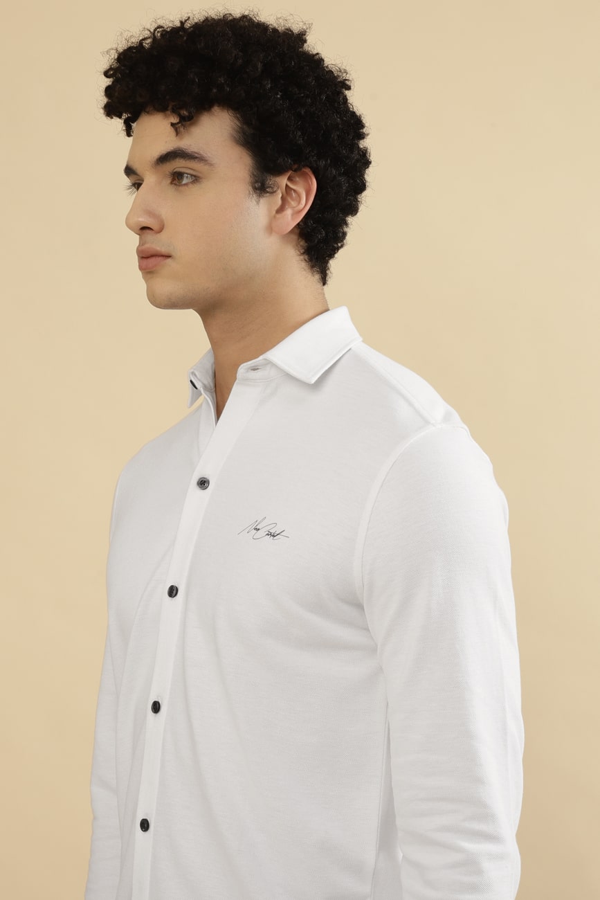 BOLT Pique 60% COTTON – White