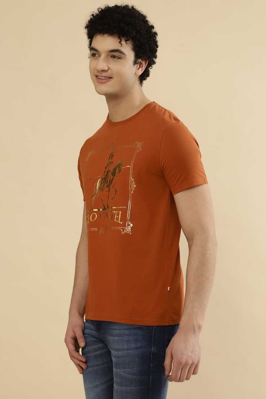 GOTHAM Single Jersey 100% Cotton T-Shirt – Terracotta