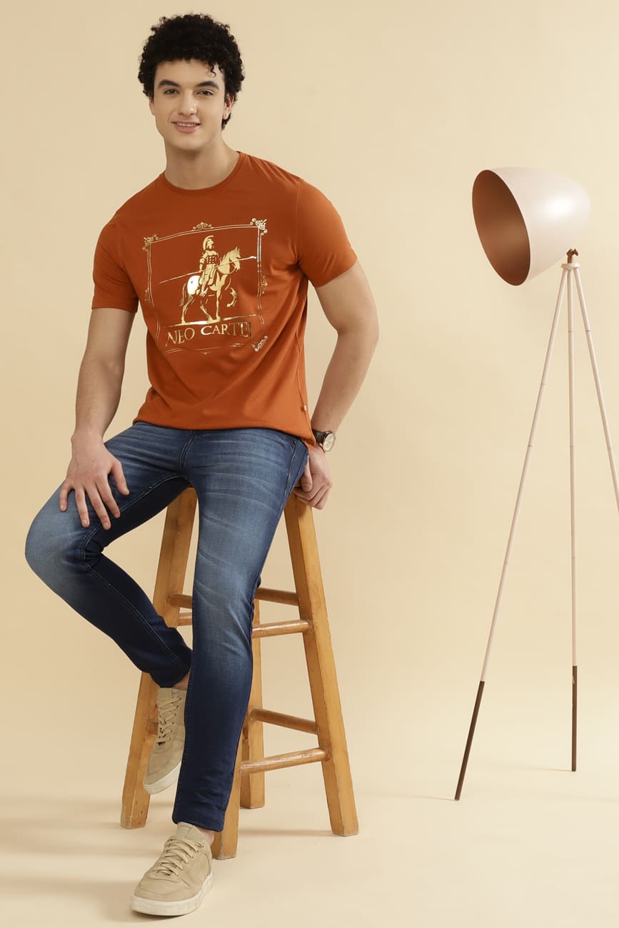 GOTHAM Single Jersey 100% Cotton T-Shirt – Terracotta