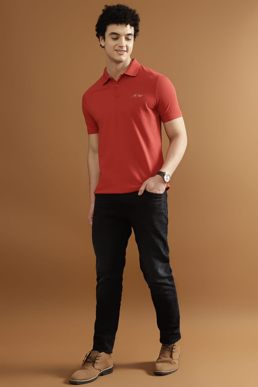 CRUZ Pique 100% COTTON T-Shirt – CLASSIC RED