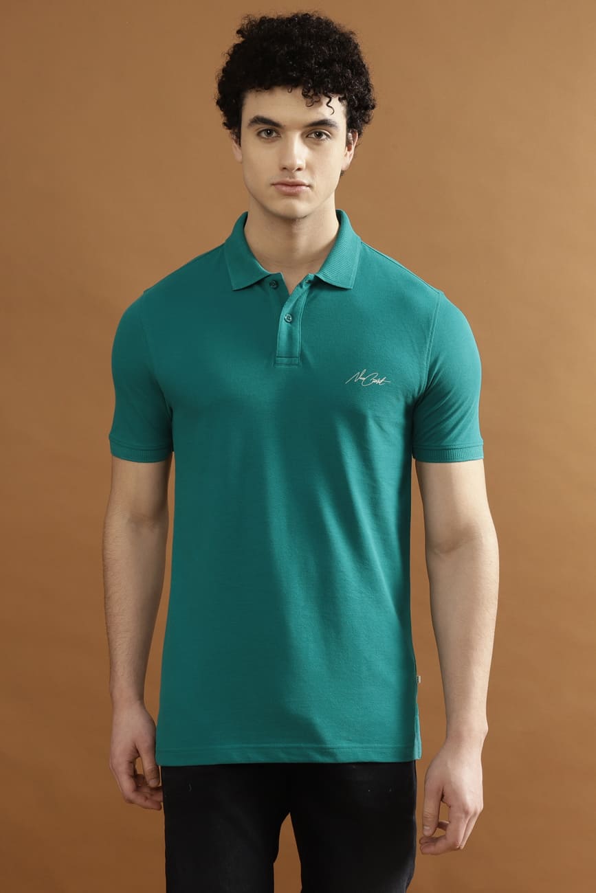 CRUZ Pique 100% COTTON T-Shirt – TEAL