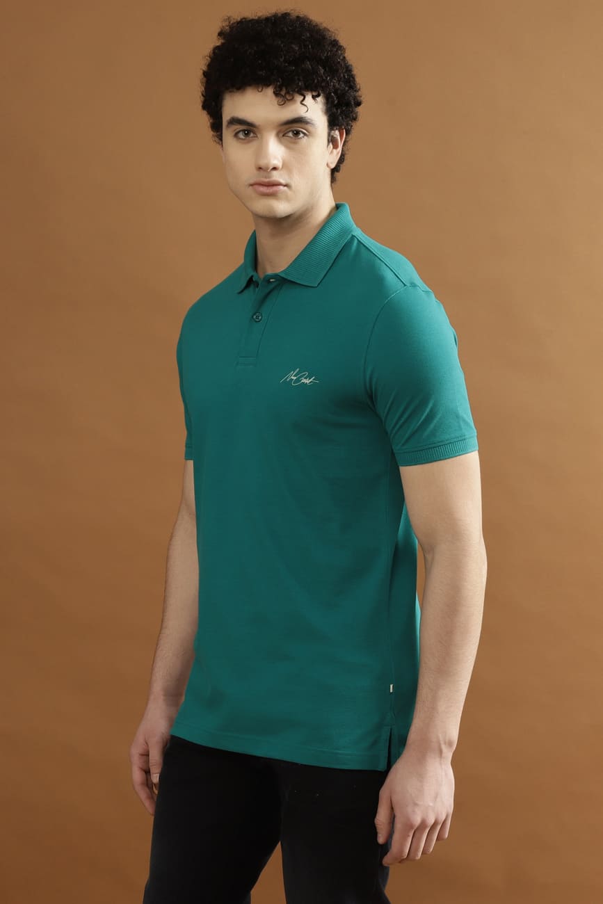 CRUZ Pique 100% COTTON T-Shirt – TEAL