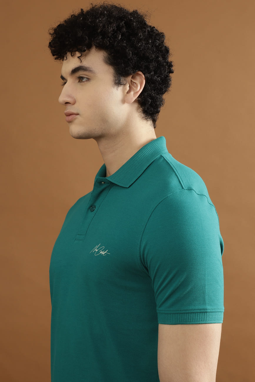 CRUZ Pique 100% COTTON T-Shirt – TEAL