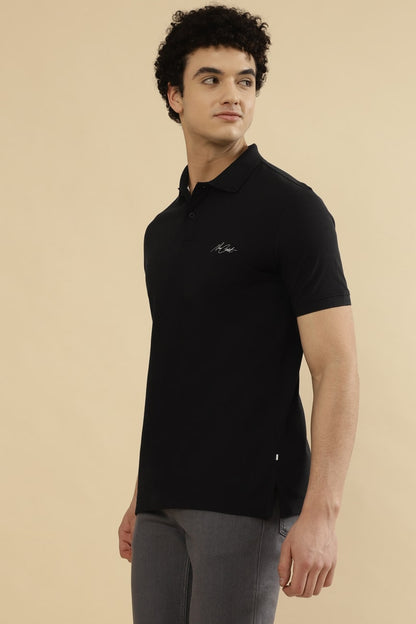 CRUZ Pique 100% COTTON T-Shirt – Black