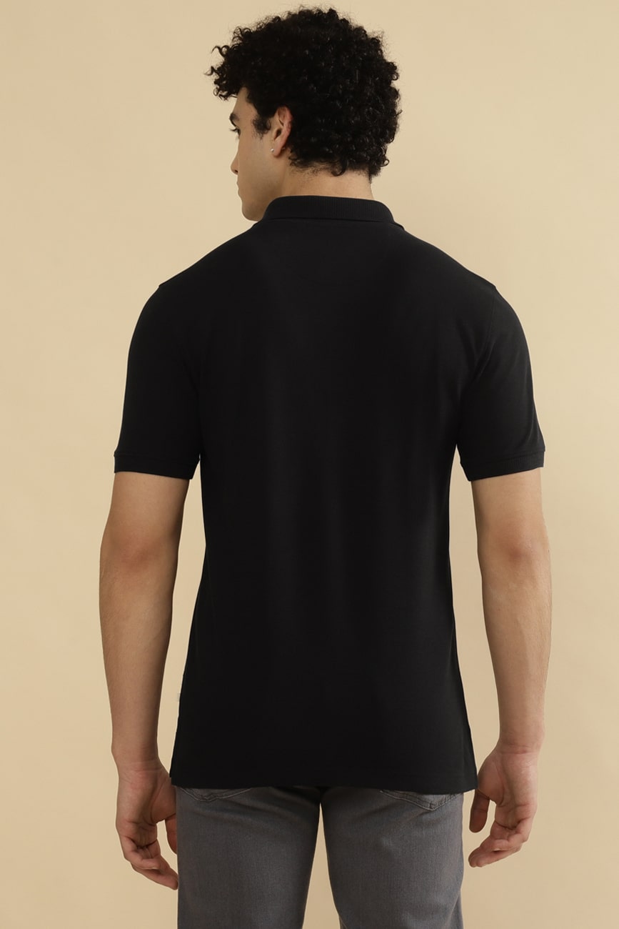 CRUZ Pique 100% COTTON T-Shirt – Black